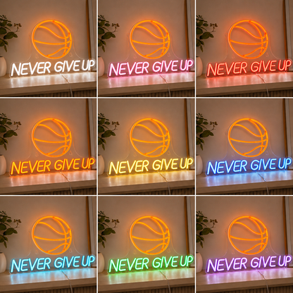 Basketball Home Decor LED Neon Sign color grid