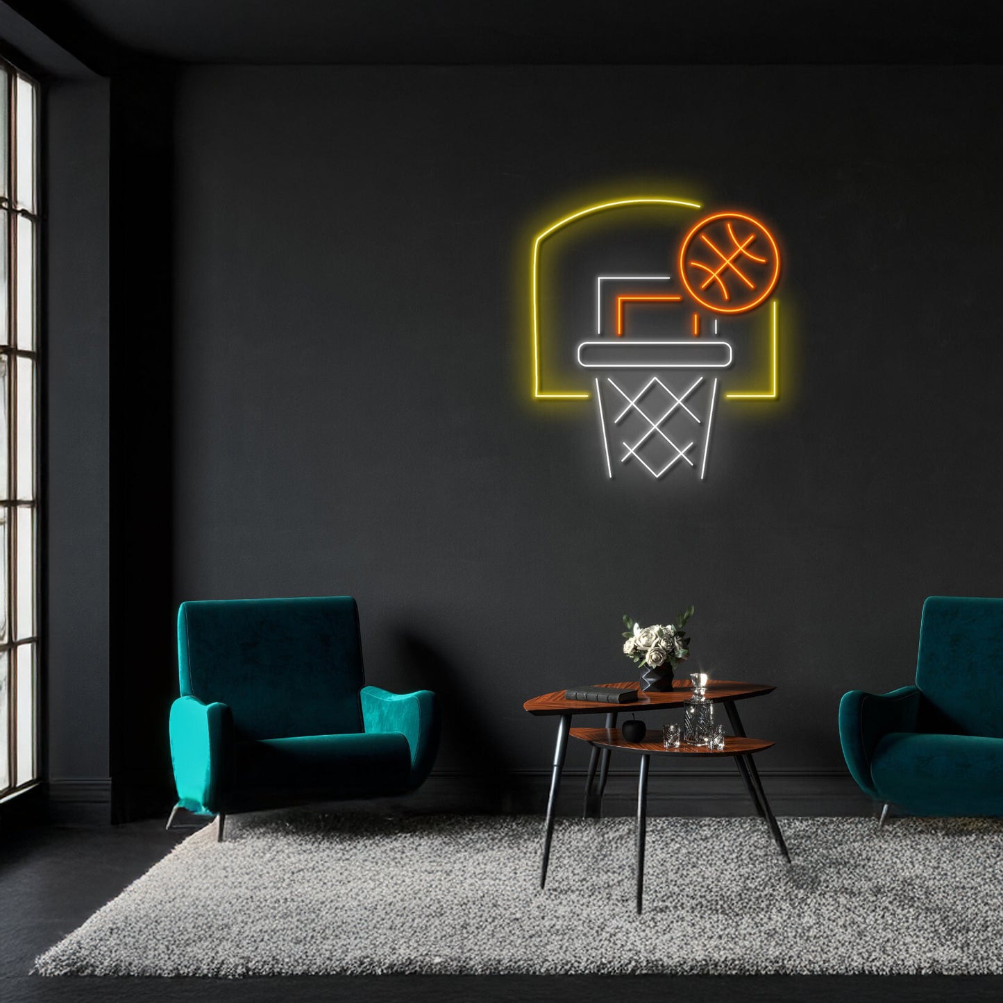 Basketball Hoop Led Sign