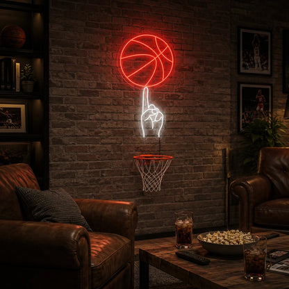 Basketball Hoop Neon Sign LED Neon Sign real lifestyle scene