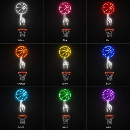Basketball Hoop Neon Sign LED Neon Sign color grid