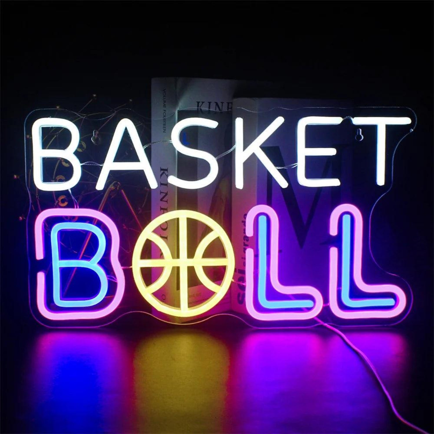 Basketball Led Neon Sign With Multi-Color Design Indoor Sports Decor | Shineneon