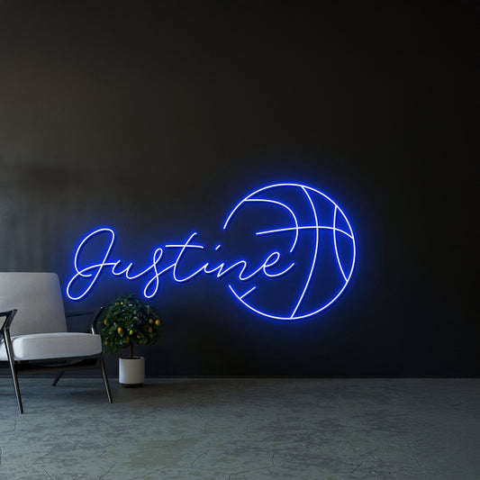 Basketball Neon Name Sign