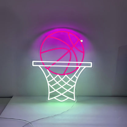 Basketball On Hoop Led Neon Sign - Shineneon