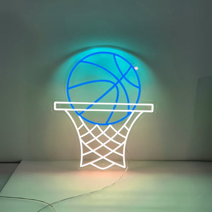 Basketball On Hoop Led Neon Sign - Shineneon
