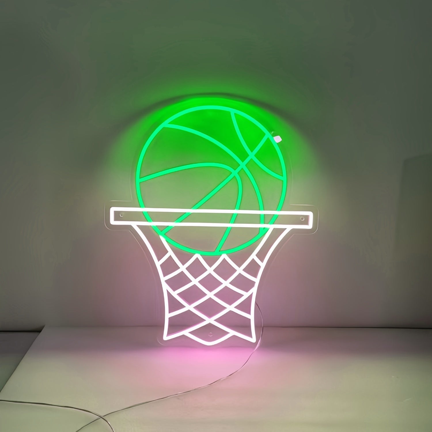 Basketball On Hoop Led Neon Sign - Shineneon