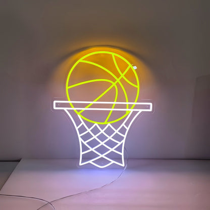 Basketball On Hoop Led Neon Sign - Shineneon