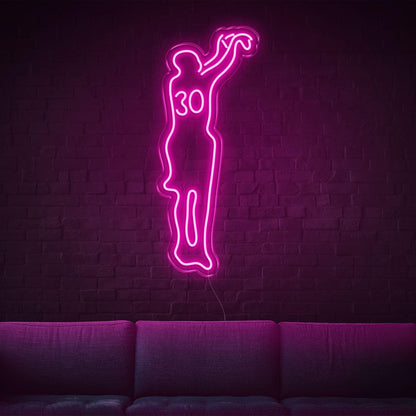 Basketball Player 30 Green Led Neon Sign Sports Room Decor | Shineneon
