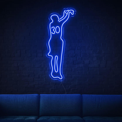 Basketball Player 30 Green Led Neon Sign Sports Room Decor | Shineneon