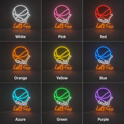 Basketball Practice Room LED Neon Sign color grid