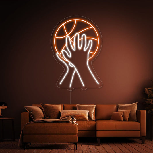 Basketball Shooting Neon Sign