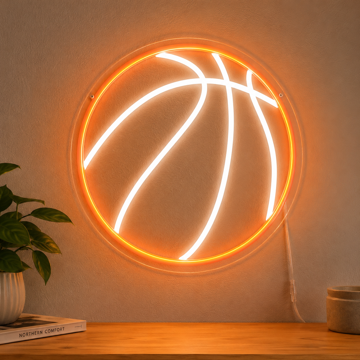 Basketball Wall Decor LED Neon Sign main product image