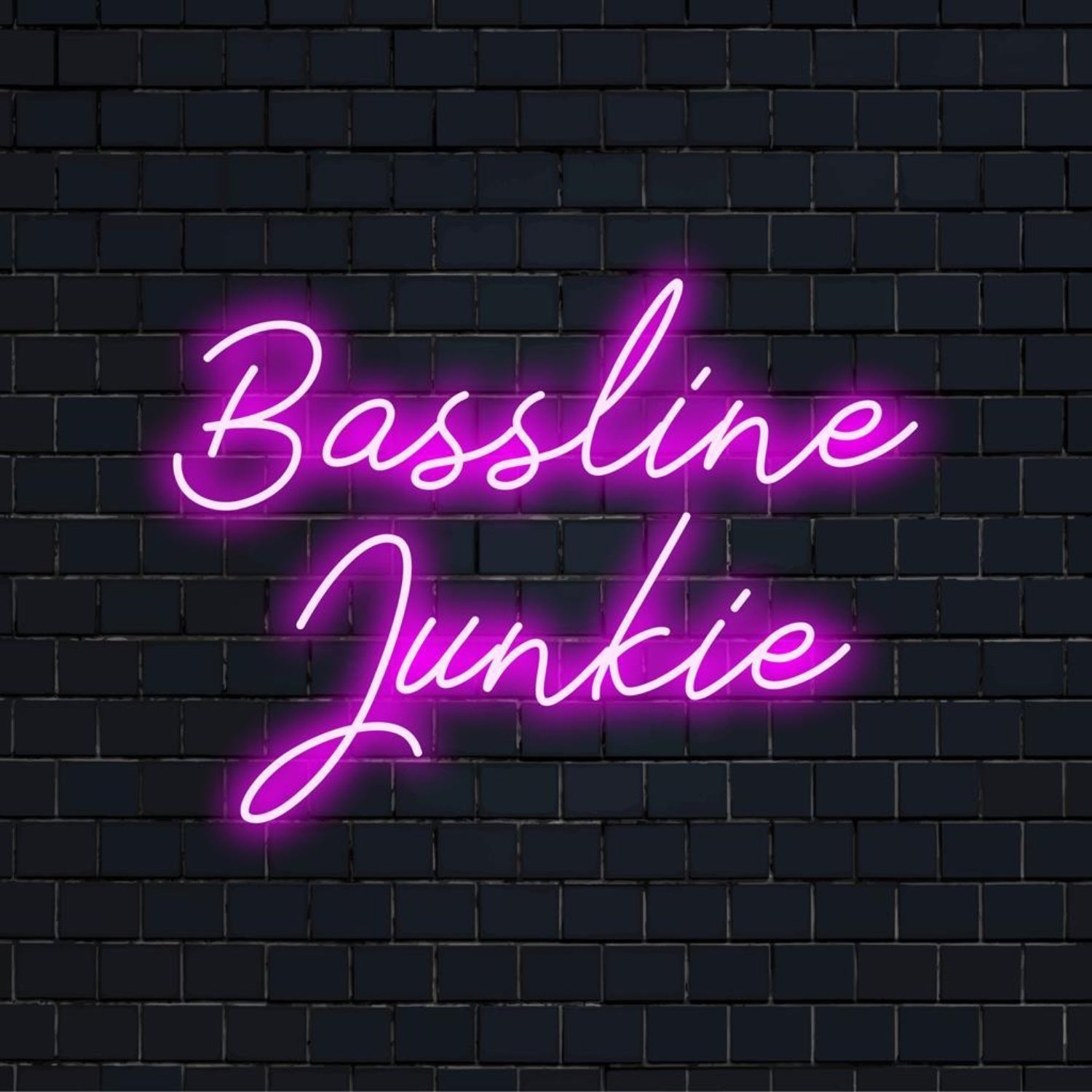 Bassline Junkie Pink-Purple Glow Led Neon Sign For Music Studio Bar Decor | Shineneon