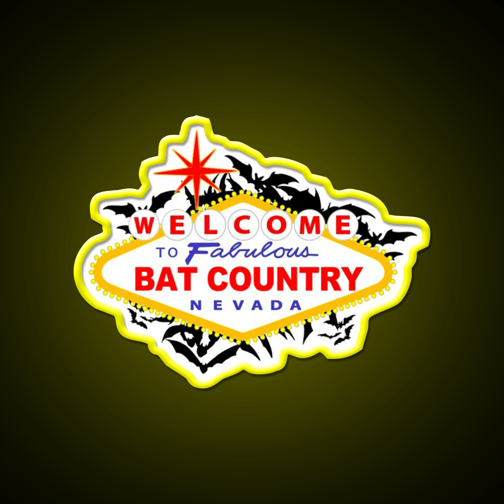 Bat Country Welcome Led Neon Sign Open Sign Rgb Color - Shineneon
