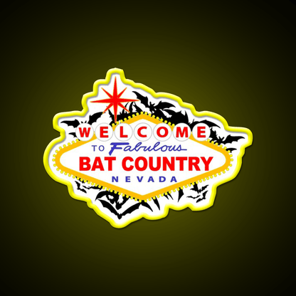 Bat Country Welcome Led Neon Sign Open Sign Rgb Color - Shineneon