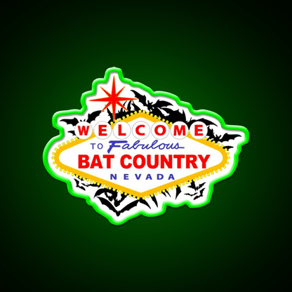 Bat Country Welcome Led Neon Sign Open Sign Rgb Color - Shineneon