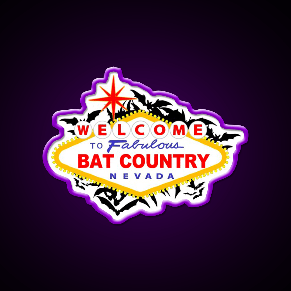 Bat Country Welcome Led Neon Sign Open Sign Rgb Color - Shineneon