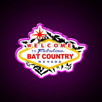 Bat Country Welcome Led Neon Sign Open Sign Rgb Color - Shineneon