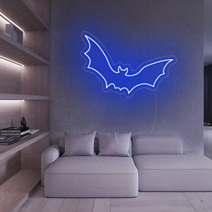 Bat Flying Happy Halloween Neon Sign | Shineneon