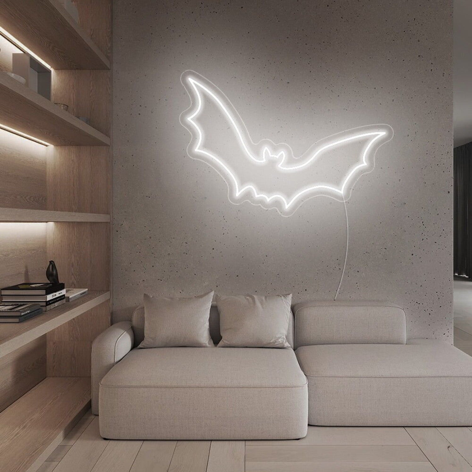 Bat Flying Happy Halloween Neon Sign | Shineneon