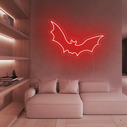 Bat Flying Happy Halloween Neon Sign | Shineneon