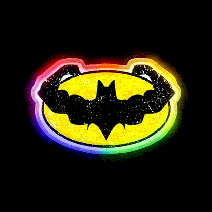 Bat Gains Gym Fitness Led Neon Sign Rgb Color - LED neon sign close-up detail