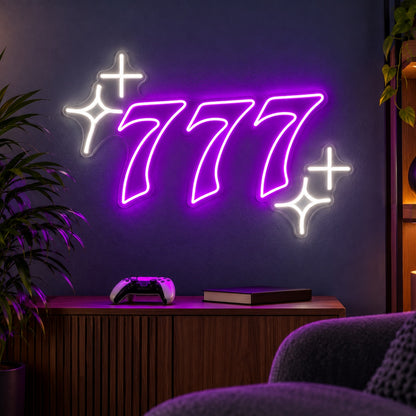 777 LED Neon Sign - advertising view