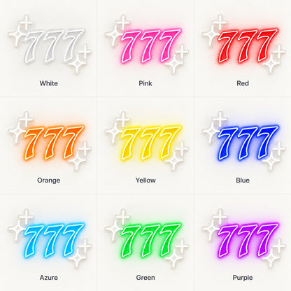 777 LED Neon Sign - nine-color grid