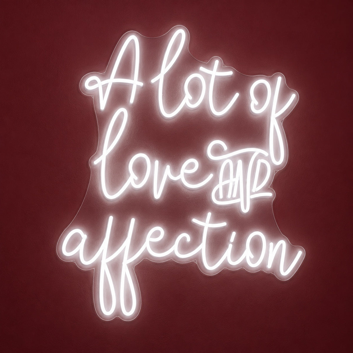 A Lot Of Love And Affection LED Neon Sign - product hero