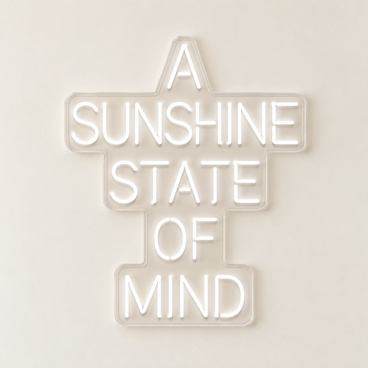 A Sunshine State Of Mind LED Neon Sign - natural light view