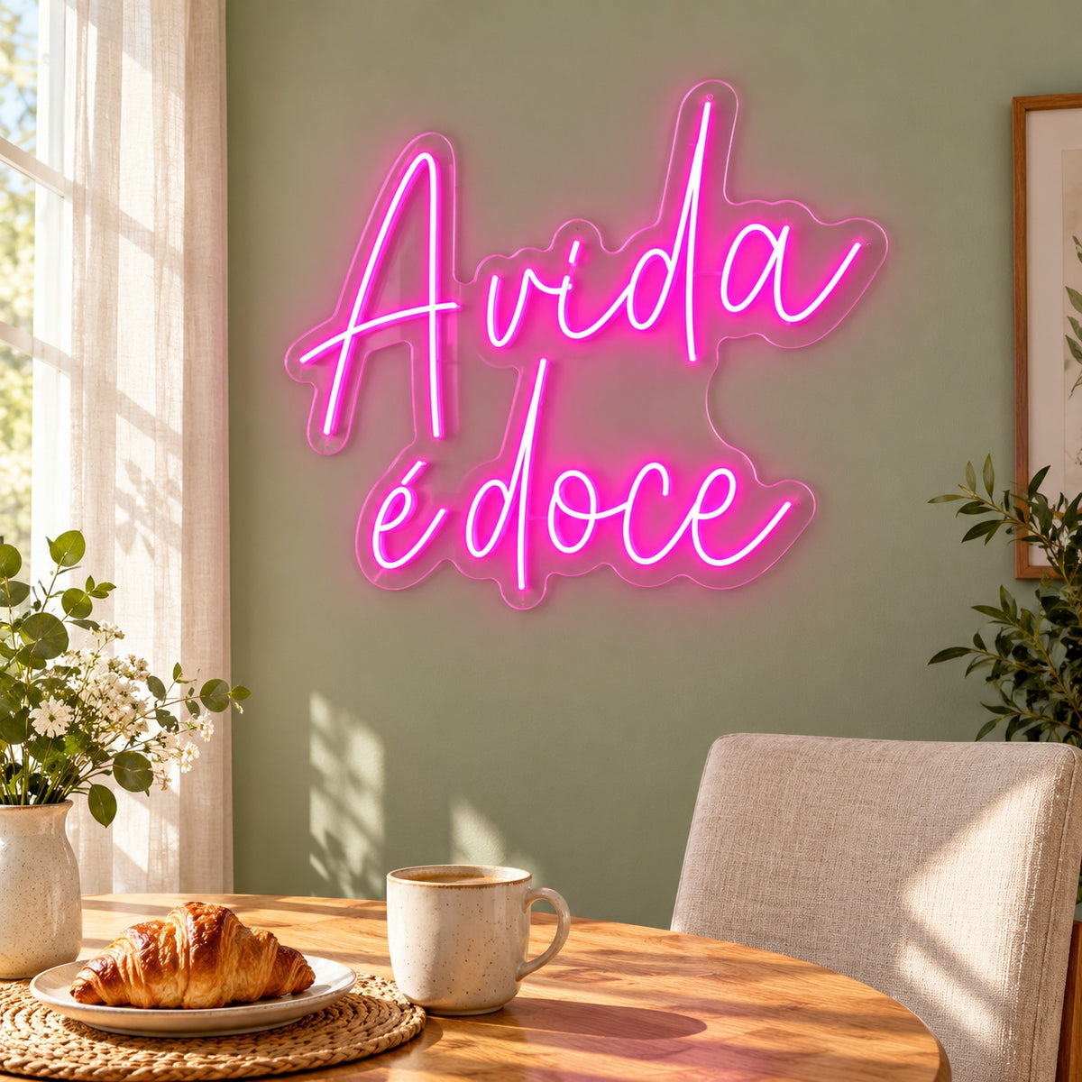 A Vida É Doce LED Neon Sign - lifestyle view