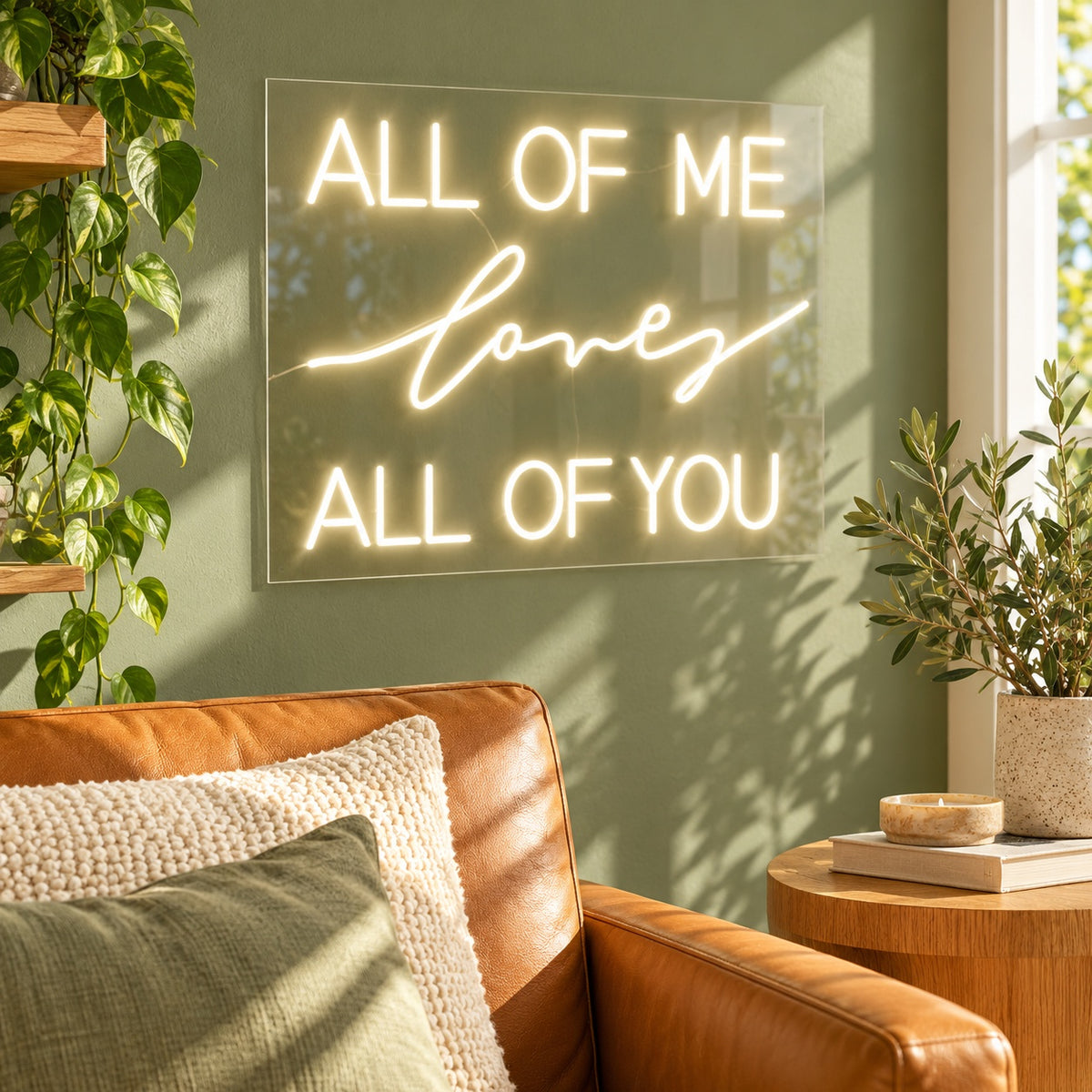All Of Me Loves All Of You LED Neon Sign - lifestyle view