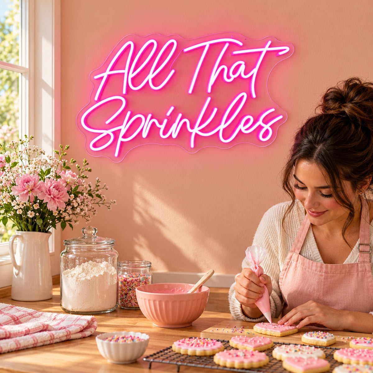 All That Sprinkles LED Neon Sign - lifestyle view