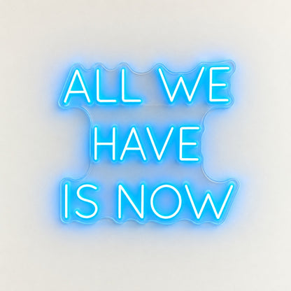 All We Have Is Now LED Neon Sign - natural light view