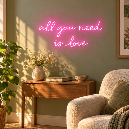 All You Need Is Love LED Neon Sign - lifestyle view