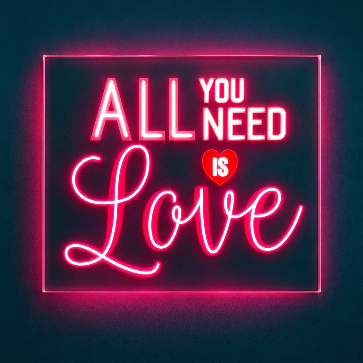 All You Need Is Love LED Neon Sign - product hero