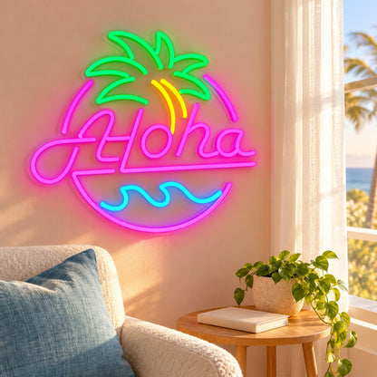 Aloha LED Neon Sign - lifestyle view