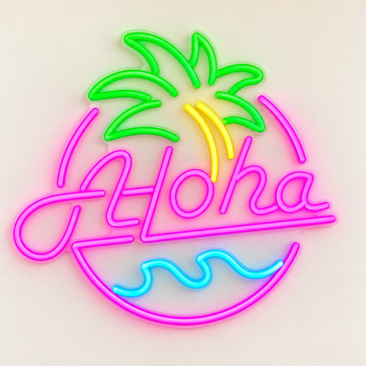 Aloha LED Neon Sign - natural light view
