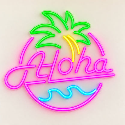 Aloha LED Neon Sign - natural light view
