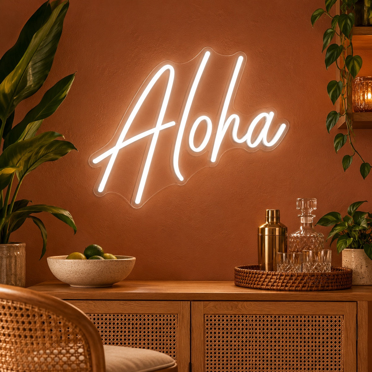 Aloha LED Neon Sign - advertising view
