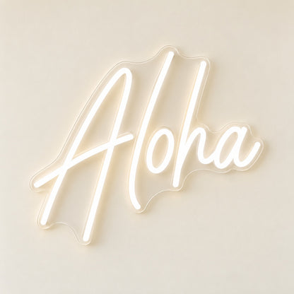 Aloha LED Neon Sign - natural light view