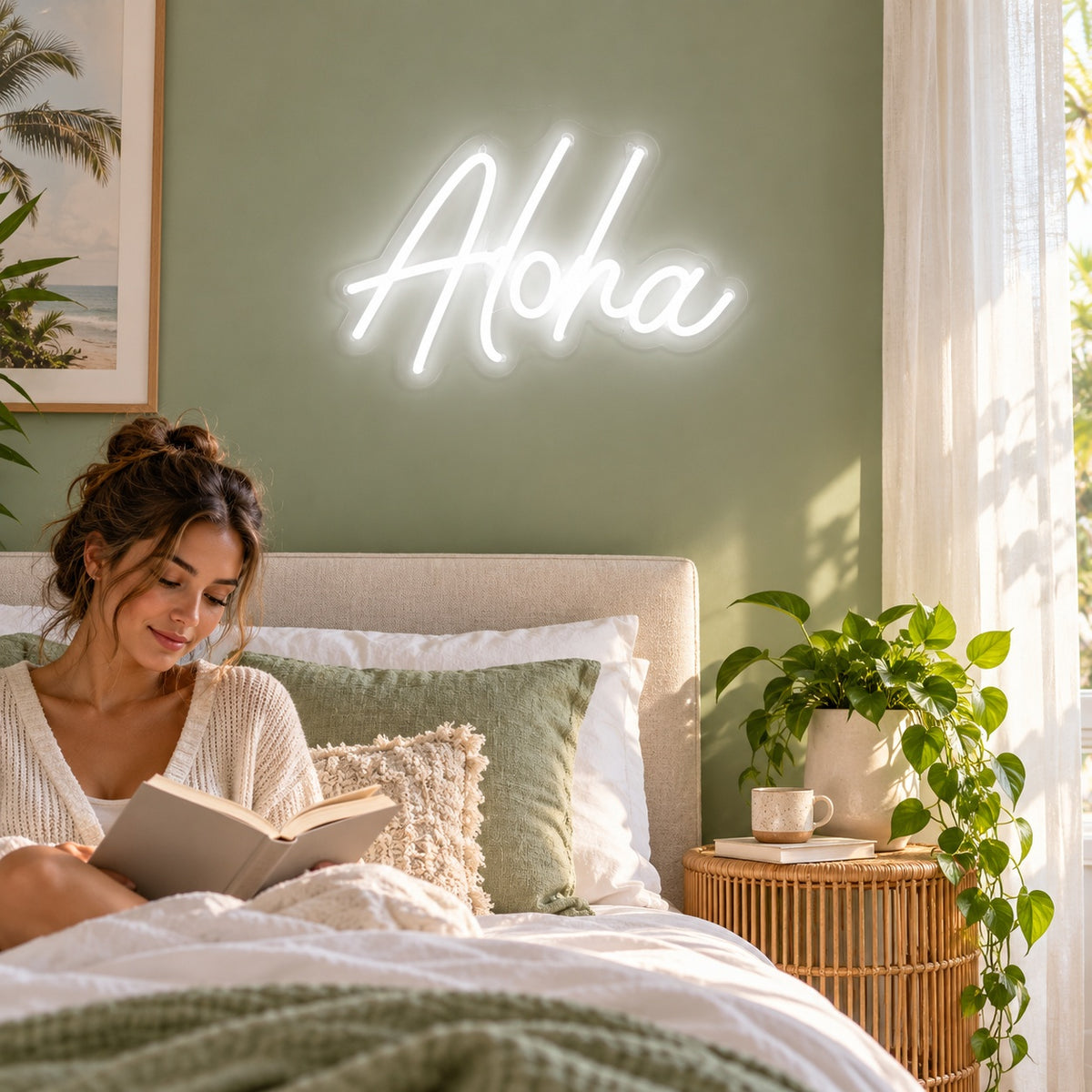 Aloha LED Neon Sign - lifestyle view