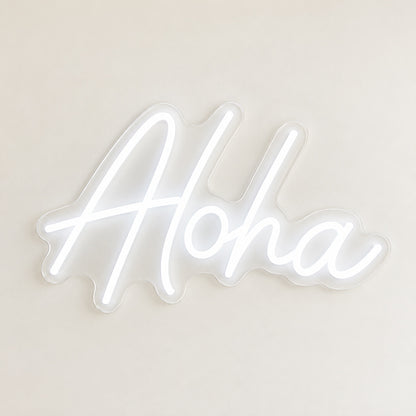 Aloha LED Neon Sign - natural light view