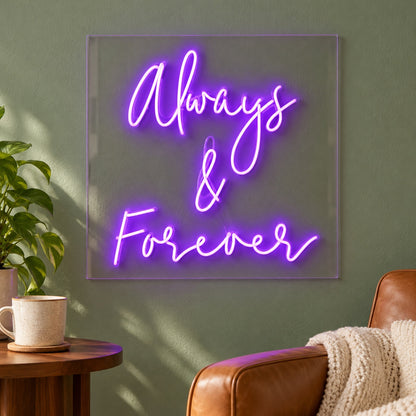 Always & Forever LED Neon Sign - lifestyle view