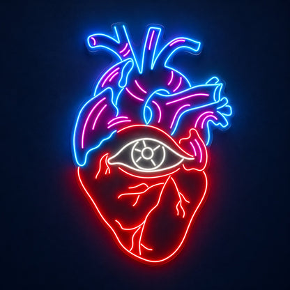 Anatomical Heart Eye LED Neon Sign - product hero