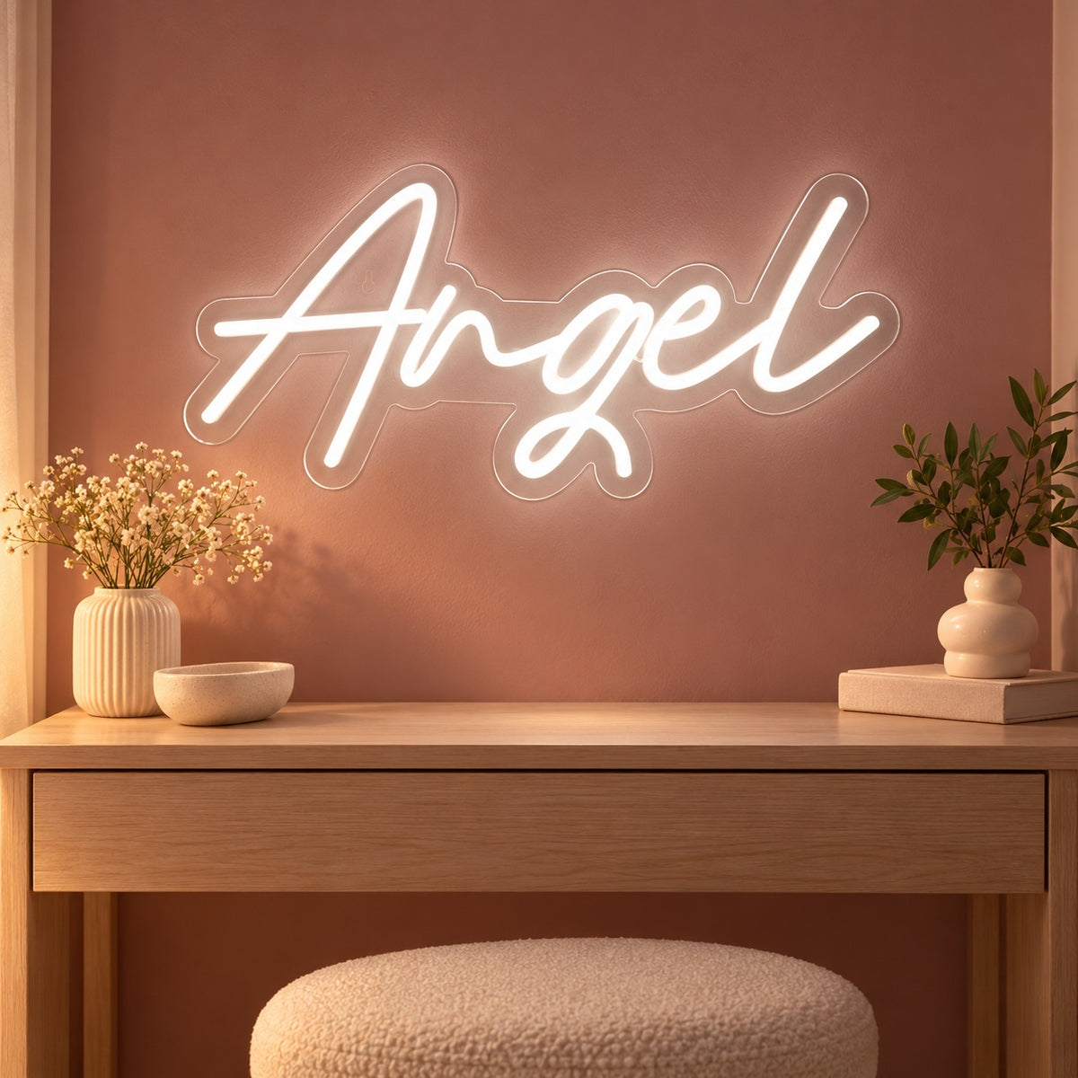 Angel LED Neon Sign - advertising view