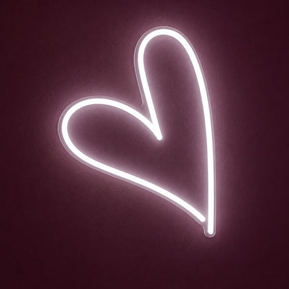 Asymmetric Heart LED Neon Sign - product hero