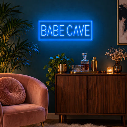 Babe Cave LED Neon Sign - advertising view
