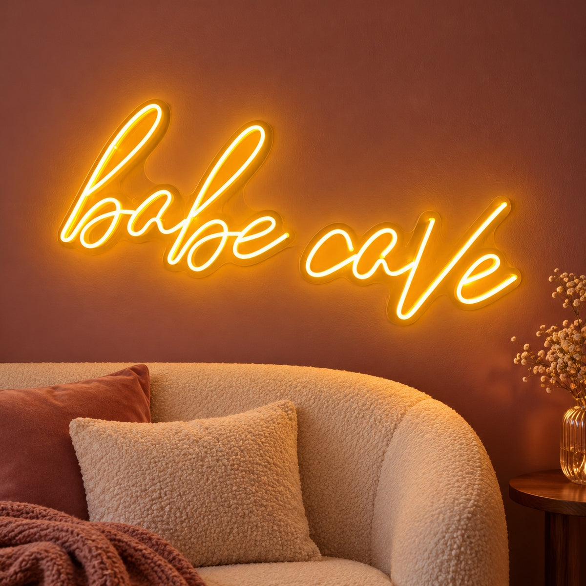 Babe Cave LED Neon Sign - advertising view