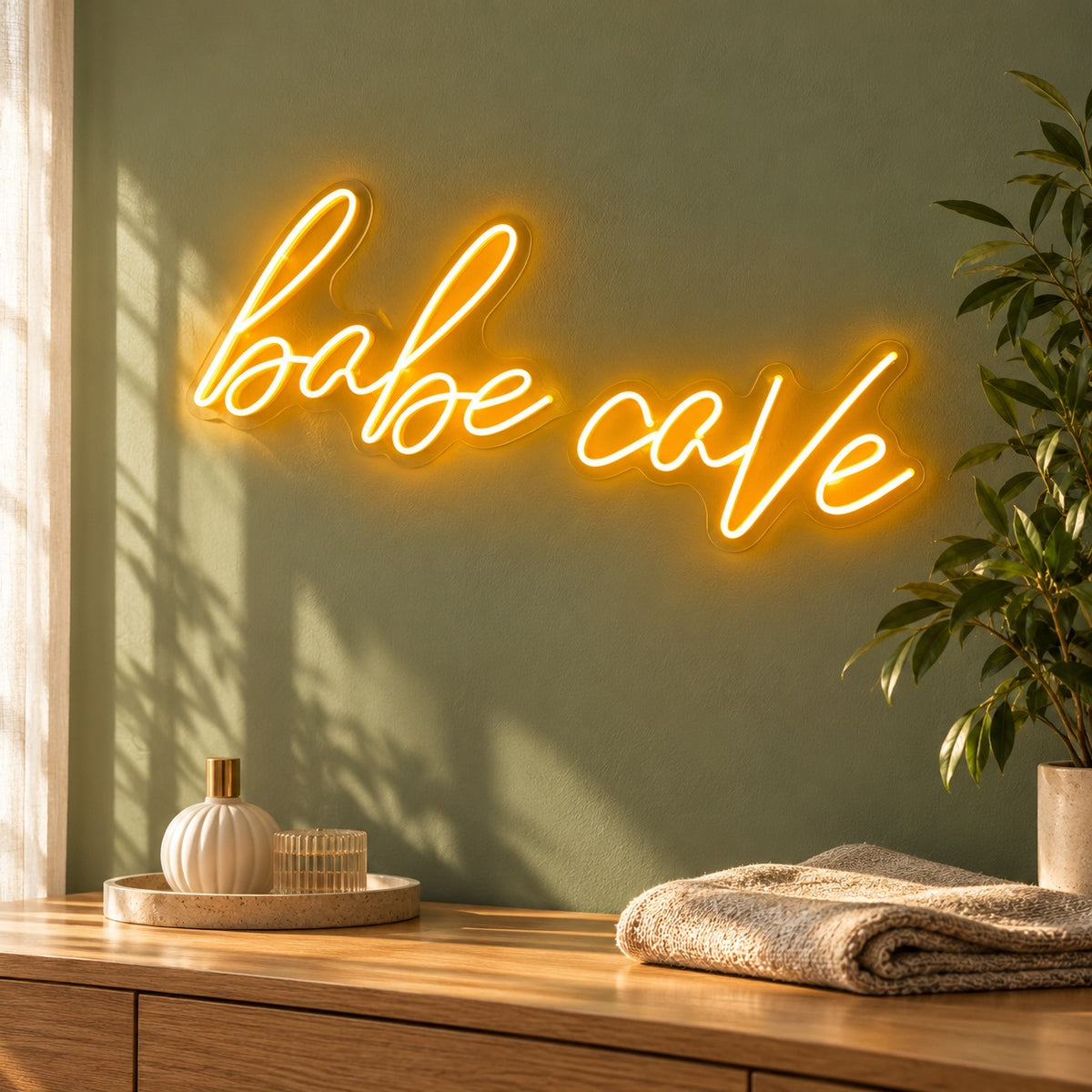 Babe Cave LED Neon Sign - lifestyle view