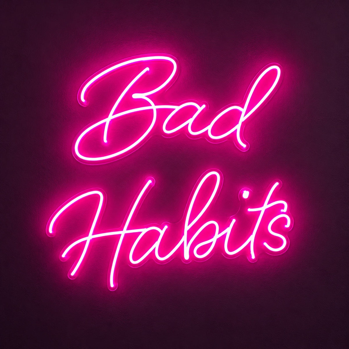 Bad Habits LED Neon Sign - product hero